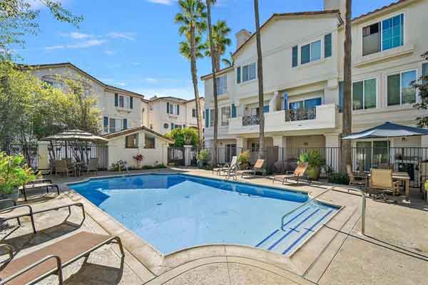 Marine Village townhomes pool in Hawthorne CA